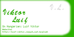 viktor luif business card